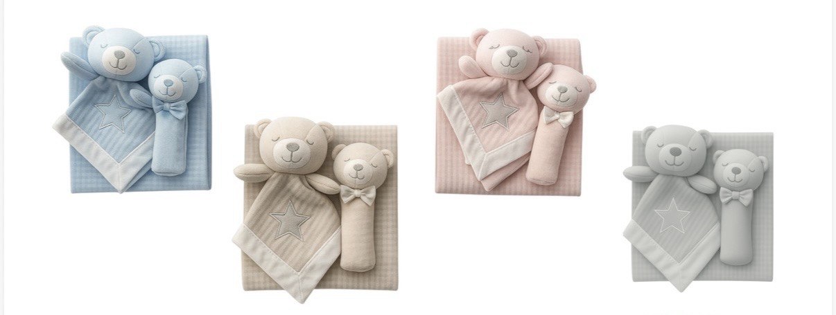 Set 3 pezzi Copertina-Doudou-Sonaglino