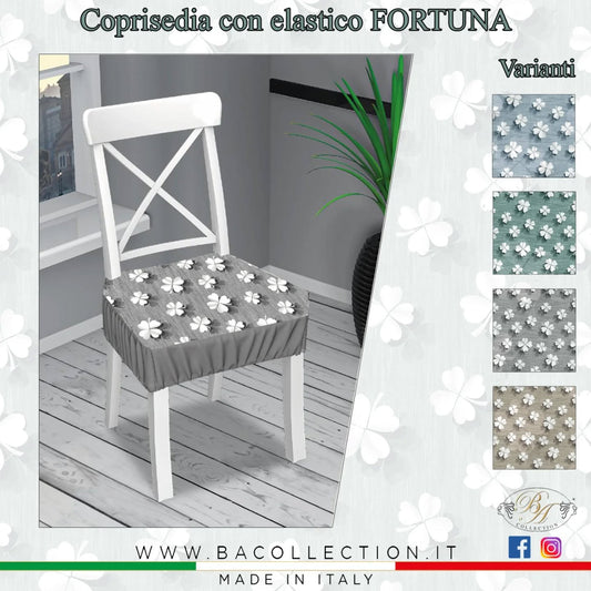 Coppia cuscini sedie con elastico Fortuna